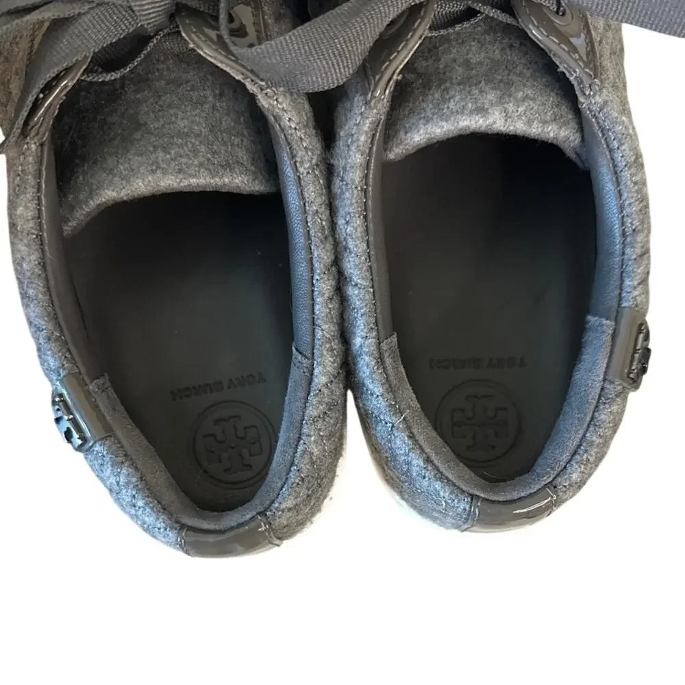 Tory Burch Marion Quilted‎ Felt Sneakers Dovestone Grey 8